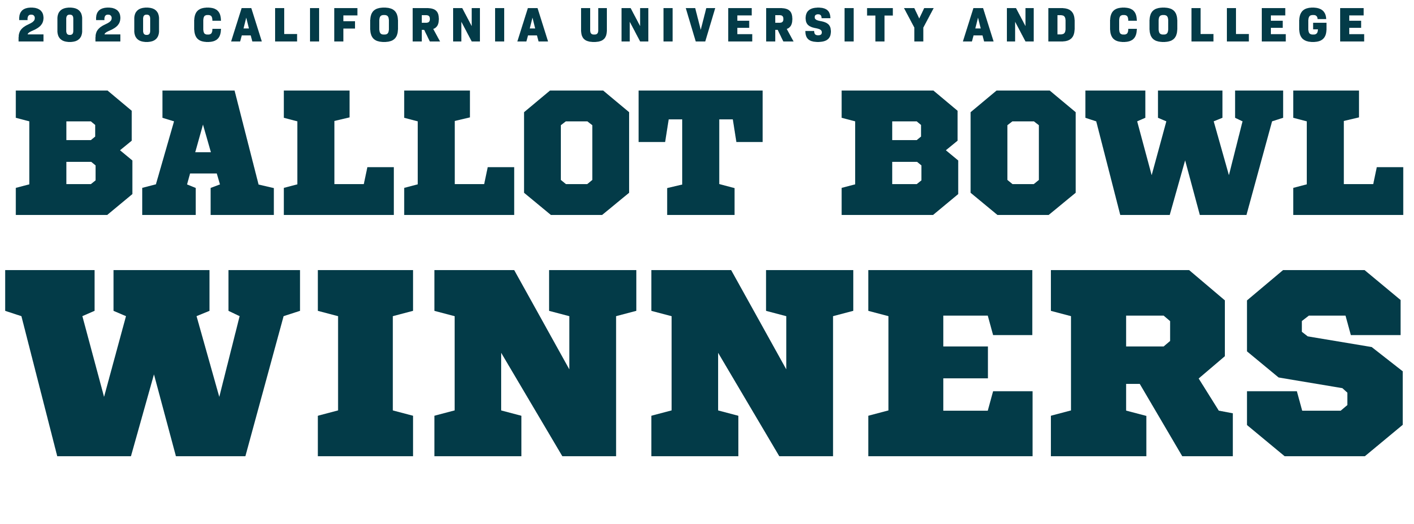 2020 California university and college ballot bowl winners